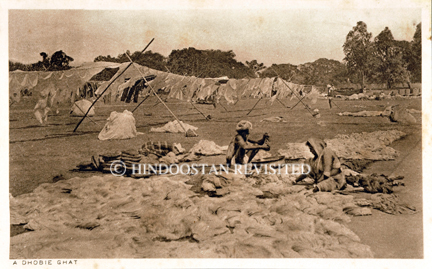 /data/Original Prints/Portraiture, Portraits, Occupations, Trades and Professions, People/A DHOBIE GHAT (DHOBY GAT IN OLD BOMBAY).jpg